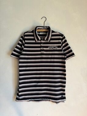 Vintage Y2K striped polo tee west coast